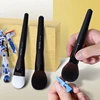 2PCS Gundam Model Cleaning Brush Kit Fiber Hard and Soft Bristle Anti Static Dusting Brush with Wooden Handle for Hobby Crafts 1