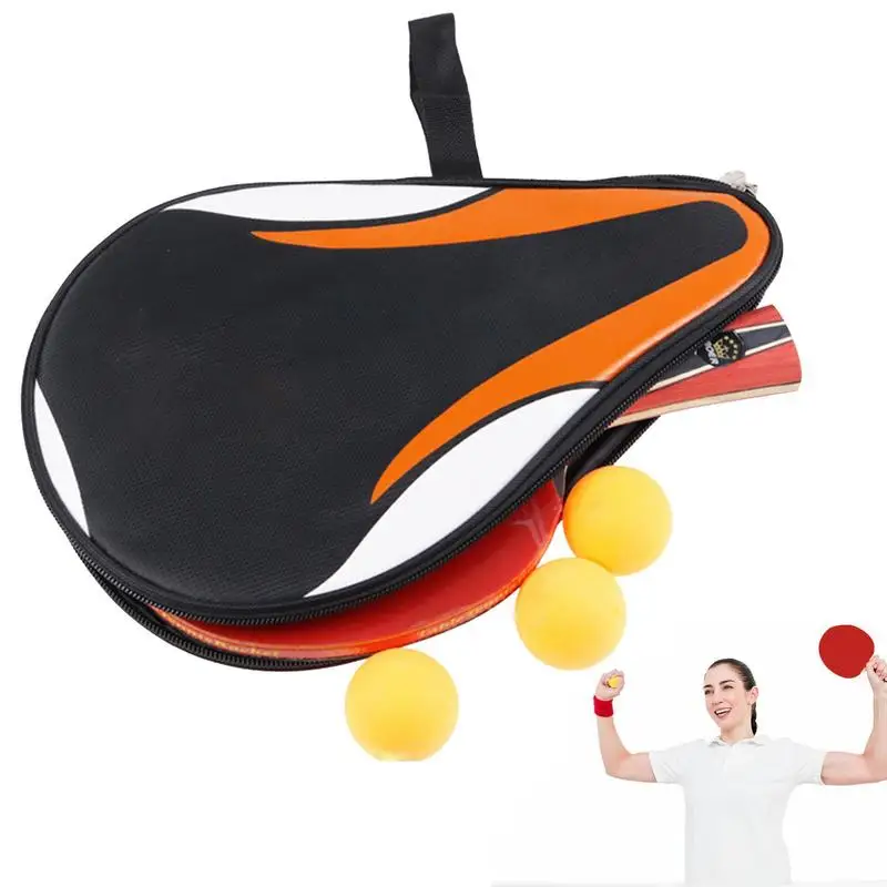 

Table Tennis Paddle Cover Dustproof Oxford Colth Table Tennis Paddle Case Bat Bag Sports Bag Foamed Cushioning With Zipper For