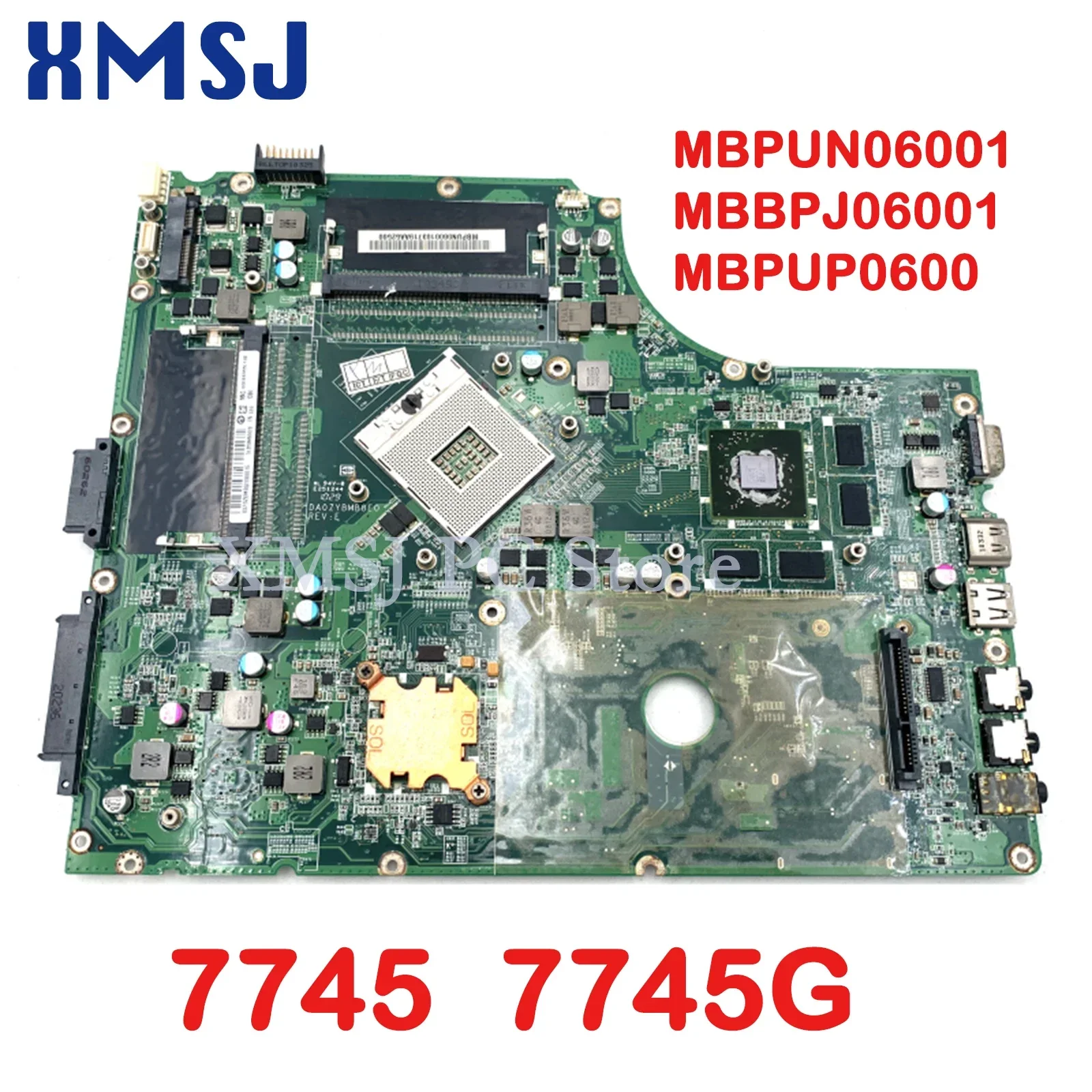 

XMSJ For Acer Aspire 7745 7745G MBPUN06001 MBBPJ06001 MBPUP06001 Laptop Motherboard I3 I5 Only HD5650 Free CPU 2 RAM Slot