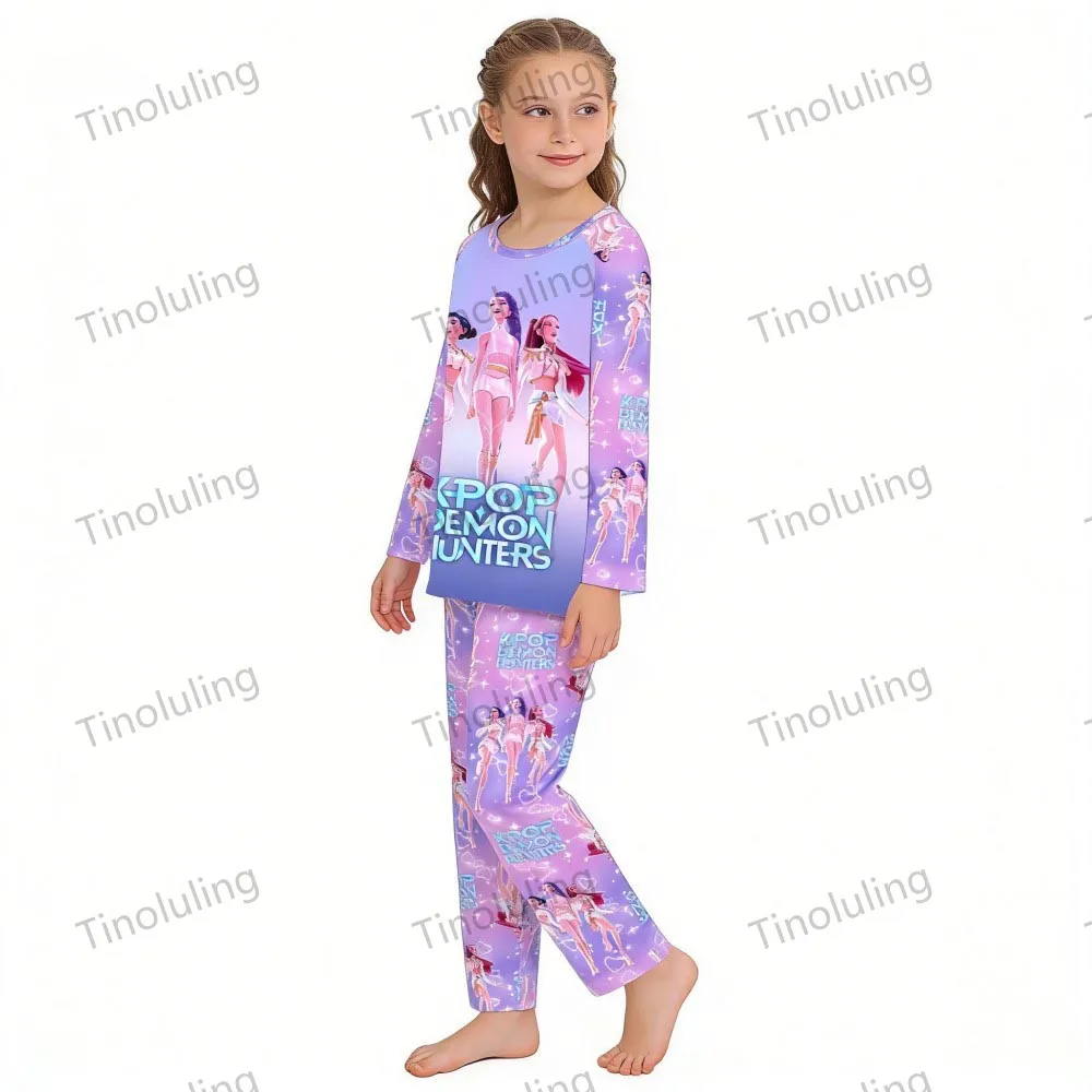 KPop Demon Hunters Huntrix Kids Pajamas Set Long Sleeve Girls Clothing 2pcs Children's Sleepwear Cartoon Boys Nightwear 3-14Y Sce3ca657c6274d028d7e4d6d3c82d9c5b