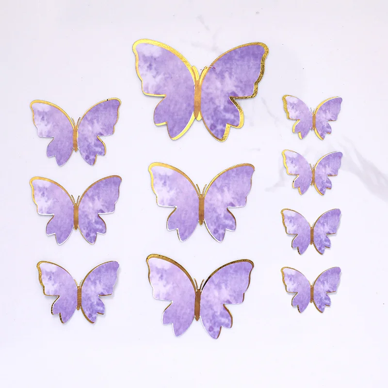 Elegant Butterfly Cake Toppers - Decorative Flags