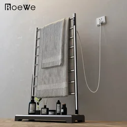 freestanding stainless intelligent towel rack electrothermal rail with shelf electric warmer