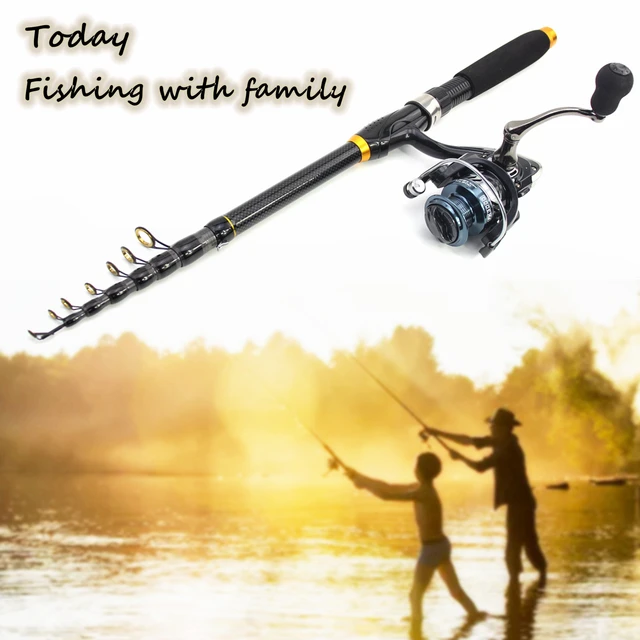  Fishing Pole Portable Fishing Pole Multifunction Telescopic  Fishing Rod Carbon Wooden Handle Spinning Rod Extra Heavy Carp Fishing Pole  Sea Tackle Fishing Rod (Length : 2.1 m) : Sports & Outdoors