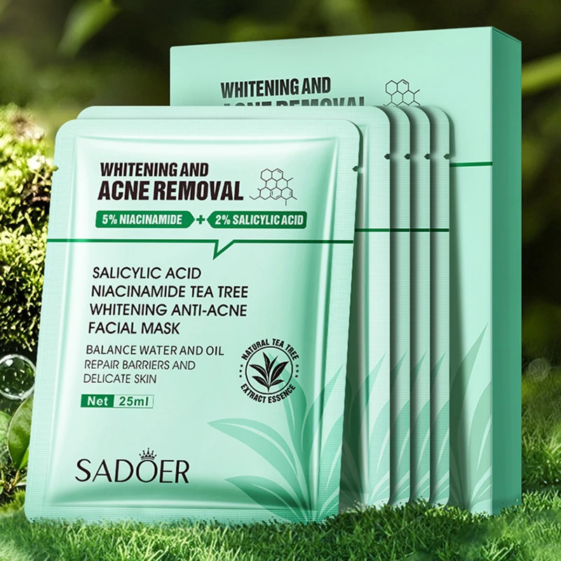 SADOER Salicylic Acid Nicotinamide Facial Masks Anti-acne Whitening Moisturizing Acne Removal Anti-Aging Facial Masks Skin Care