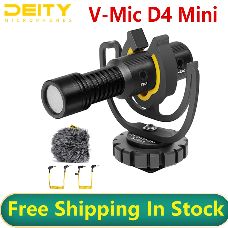 

Мини-микрофон Deity V-Mic D4, головка микрофона TRS 3,5 мм для видеостудии, DSLR камеры, смартфона, iPhone