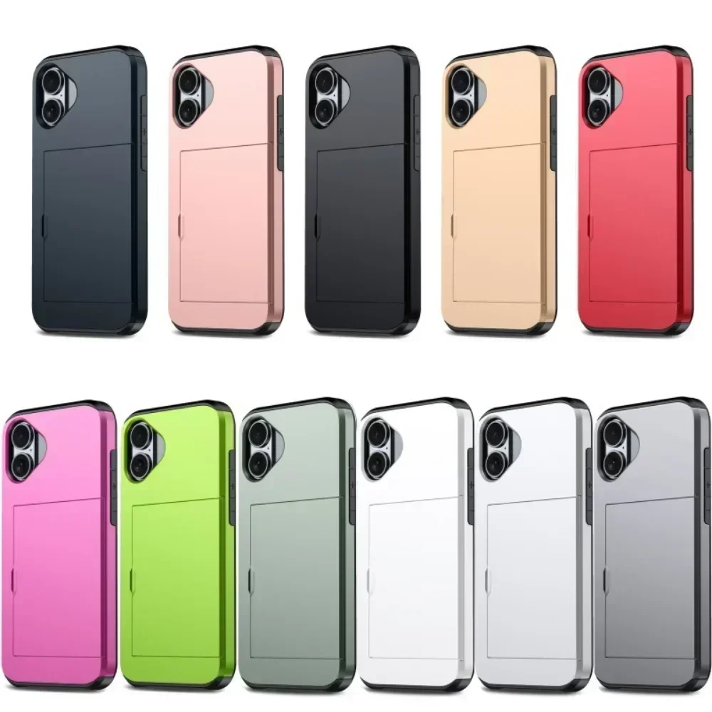 Premium Wallet Phone Case with Credit Card Holder and Sliding Pocket - Protective Cover
