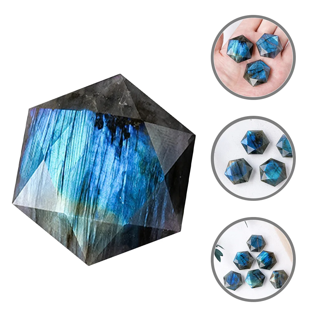 

Home Decor Crystal Stone for Desk Labradorite Table Figure Decoration Small Office