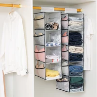 Large Capacity Hanging Organizer 2/3/4/5Pocket Foldable Bag, See-Through Mesh & Odorless Washable Fabric for Clothes/Shoes/Toys 2