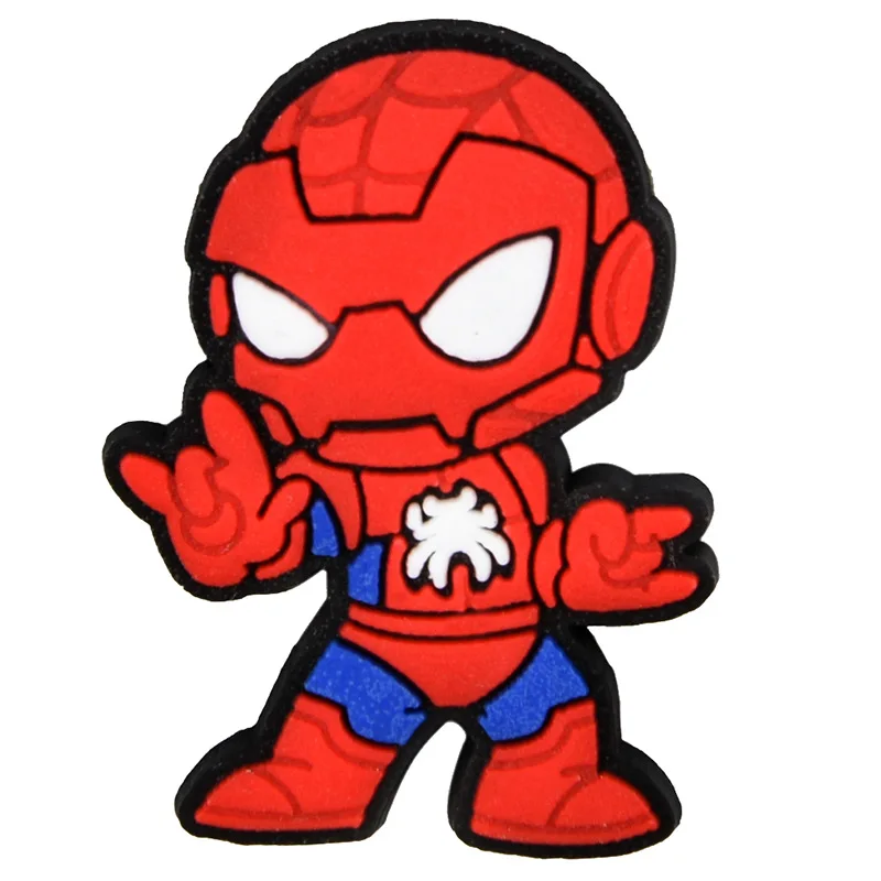 New Marvel Super Hero Spiderman Shoe Buckle Croc Charms Novelty DIY  Slippers Accessories Souvenir Cartoon Decorations Kids Gifts