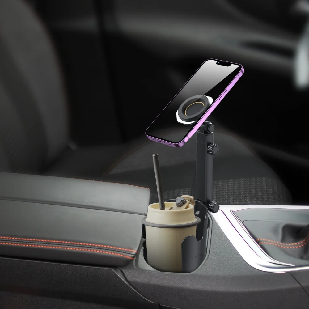 Car Cup Stand Magnetic Phone Holder Universal 2 in 1 Multifunction Extendable 36