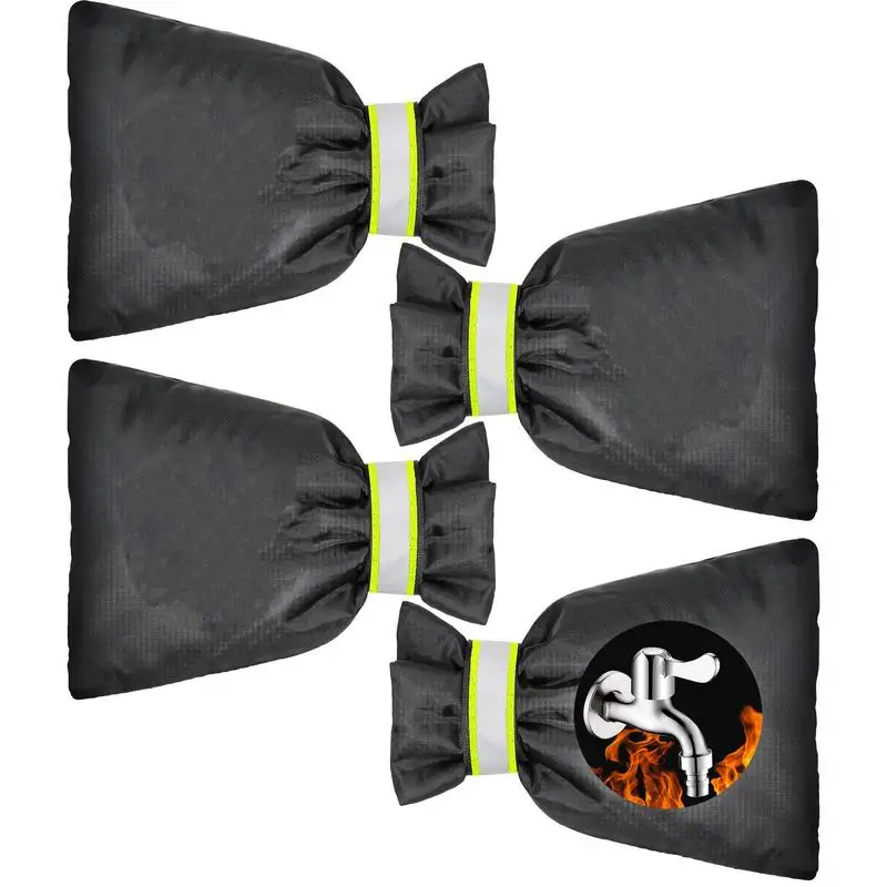 

Protective Faucet Cover 4pcs Protective Outdoor Anti-Freeze Faucet Cover Universal Size Faucet Protection Accessory For Garden