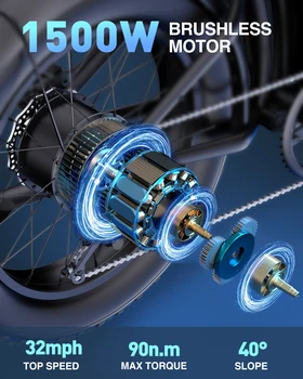 Electric Bike for Adults 3000W 1500W 32MPH 48V 23AH Max 75Miles Electric Motorcycle 20 2