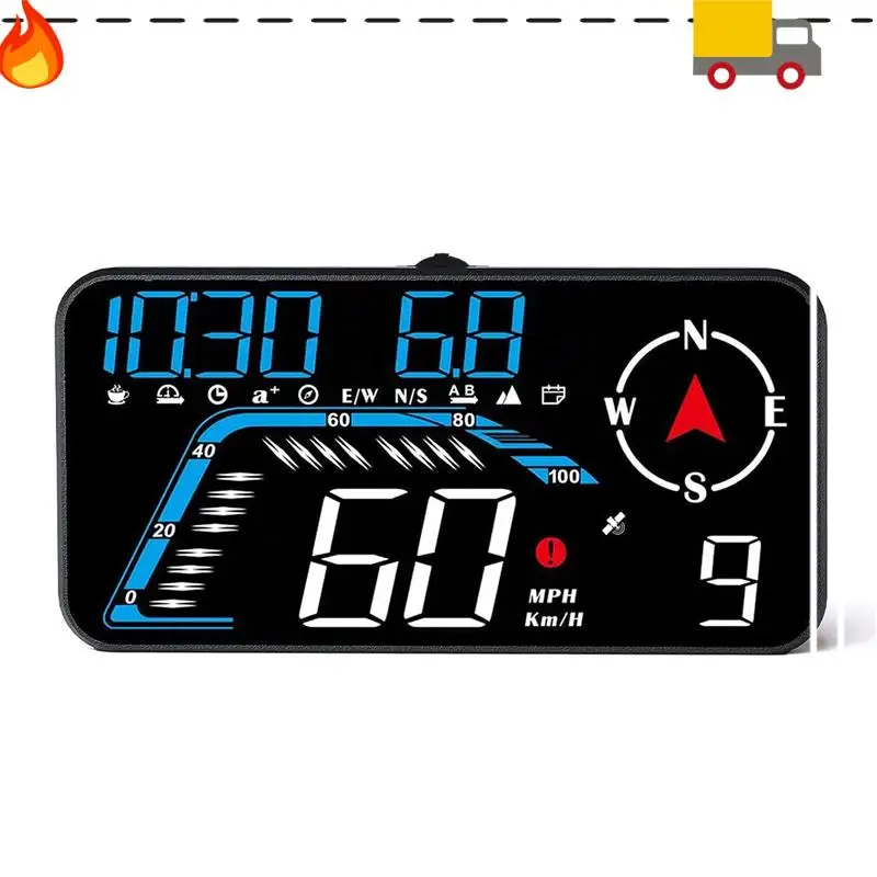 G12 HUD Head-Up Display GPS Car Display Speeding Alarm Driving Speed Universal Black Easy To Use