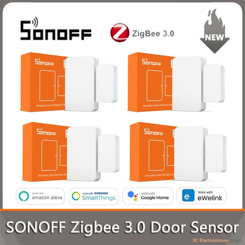 

SONOFF SNZB-04 Zigbee 3.0 Door Window Sensor Smart Home Security Alarm ZBBridge Required Work With Alexa Google Home eWelink app