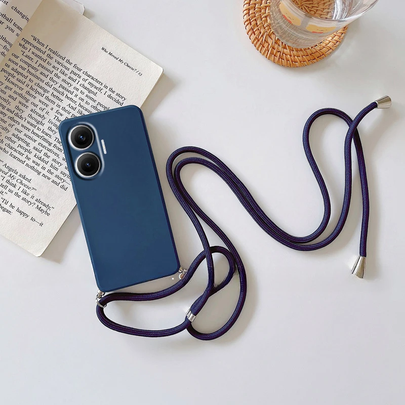 Soft Lanyard Crossbody Necklace Strap TPU Silicone Case Cover