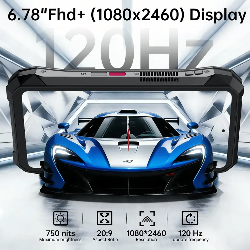 World premiere】Unihertz by 8849 TANK X Rugged Phone 5G Android 15 Built-in 1080P 220 lumen Projection 17600mah Battery 32+512GB - Image 5