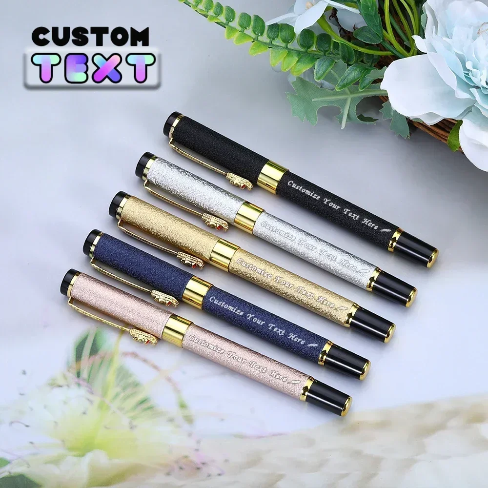 Engraving Custom Gel Pen Marker Text Writing Pretty Stationery Office Accessories School Supplies 2023 Funny Luxury Korean Store