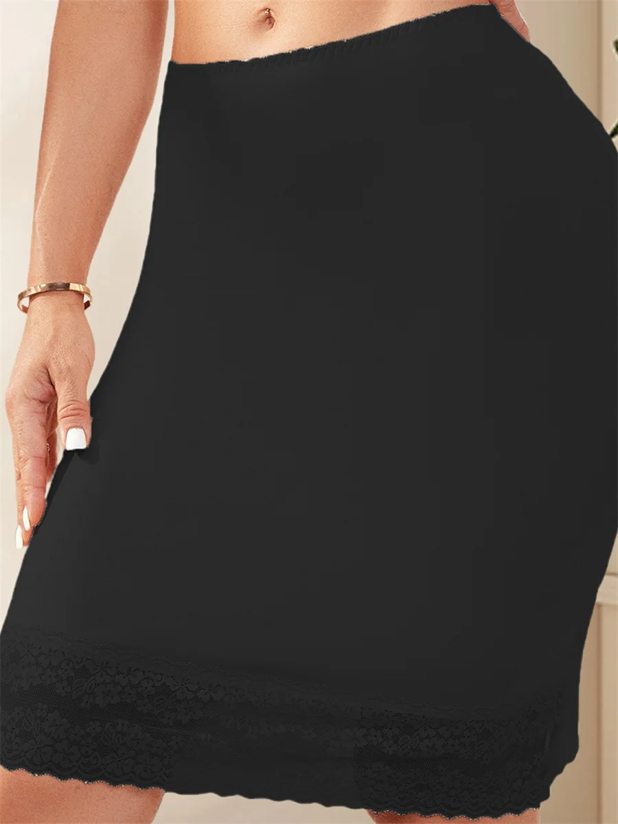 Women s Elegant Lace Trimmed Half Slip Underskirt with Mid Waist Design - Perfect for Layering Under Dresses Skirts and