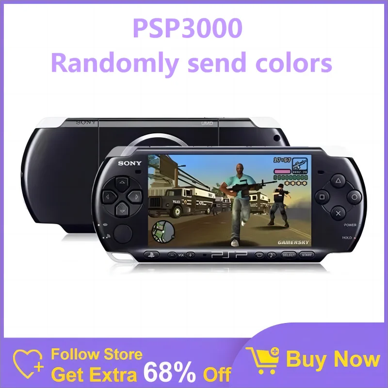 

Original PSP1000 PSP3000 game console 32GB 64GB 128GB memory card includes free games, pre installed games, and ready to play