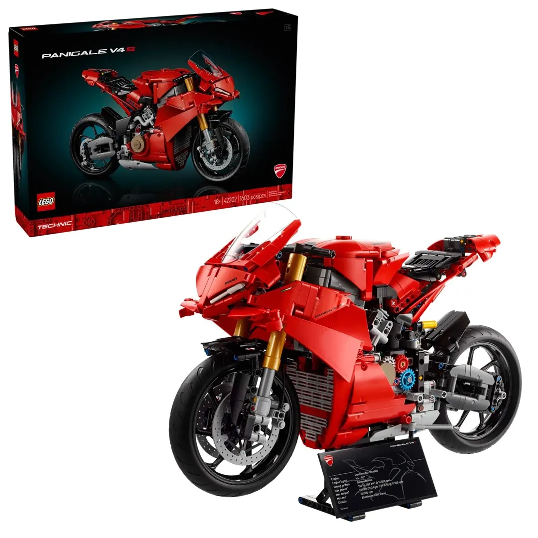 LEGO TECHNIC 42202 Motocykl Ducati Panigale V4 S z Polski za $144.1 / ~538zł