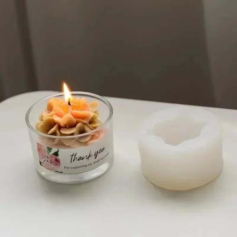 3D Hydrangea Silicone Mold Home Gypsum Decoration Aromatherapy Candle Hydrangea Mold Kitchen Baking Cake Decoration Flower Mold