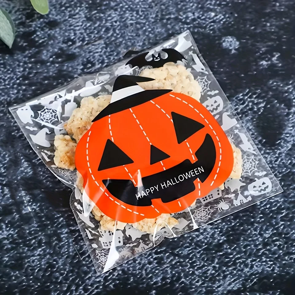 Halloween Cookie Bags 10CM*10CM Transparent Candy Gift Bag