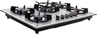 30 Inch Gas Cooktop DTW5701 White Tempered Glass Stovetop 5 Gas Burners LPG/NG Convertible Gas Stove Thermocouple Protection 2