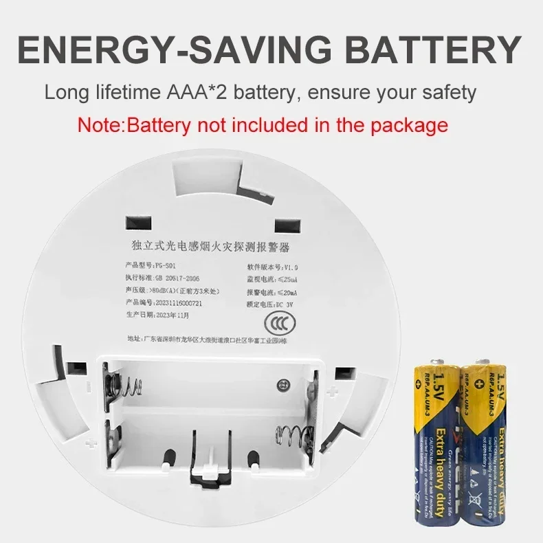 Tuya WiFi Zigbee Smoke Alarm For Home Security