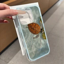 Summer Sea Turtle Airbag Design Clear Phone Case - iPhone 15 Plus (LA - P0250)
