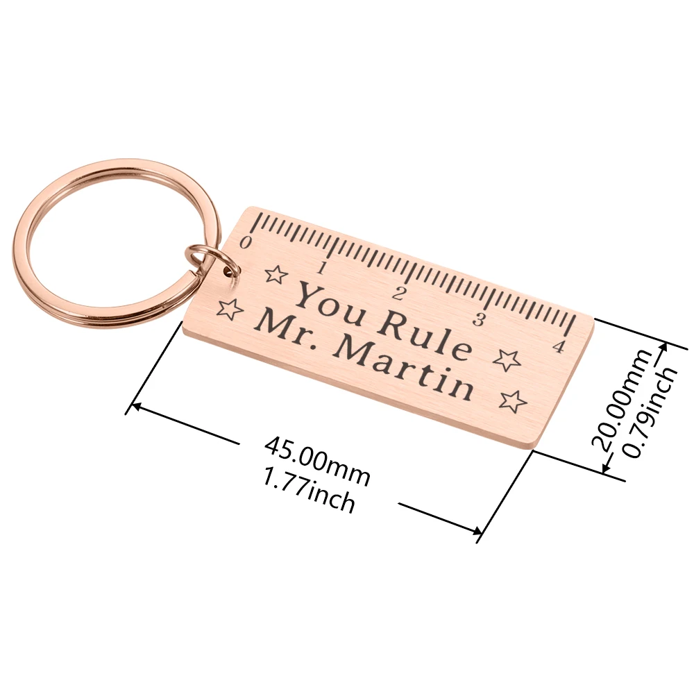 Personalized Keychain Customized You Rule Keychains Teacher's Name Engraved  Teacher's Day Best Gifts For Dear Teacher Key Ring - Customized Key Chains  - AliExpress