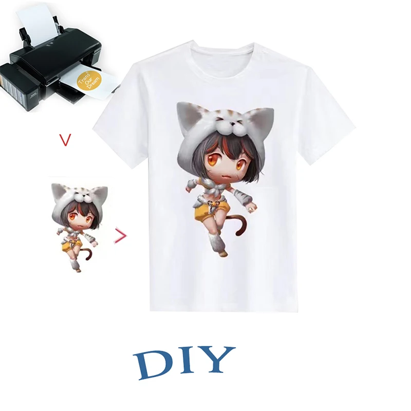 의류용 A4 인쇄지, 섬유 다리미 감열지, 티셔츠 인쇄 가능한 비닐 잉크젯용