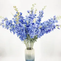 Elegant Delphinium Silk Flower Branch for Home and Event Decoration (Dark Blue)