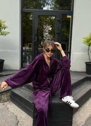 Early Autumn Fashion Golden Velvet Zipper Drawstring Casual Set for Women's High Grade Corduroy Zipper Loose Casual Set - Image 3