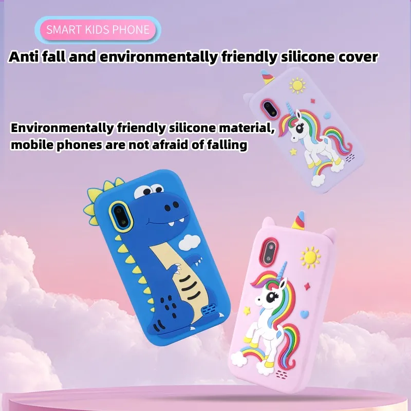 Kids Smartphone 4.0'' Touch Screen 1G+8G Leaning Puzzle Game For Children Dual Cameras Children Birthday Gift Phone Toy 1200Mah