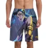 Jinx Monkey Graffiti Print Men Swim Trunks Quick Dry Swimwear Beach Board Shorts League Battle Game Legends Arcane Boardshorts 4