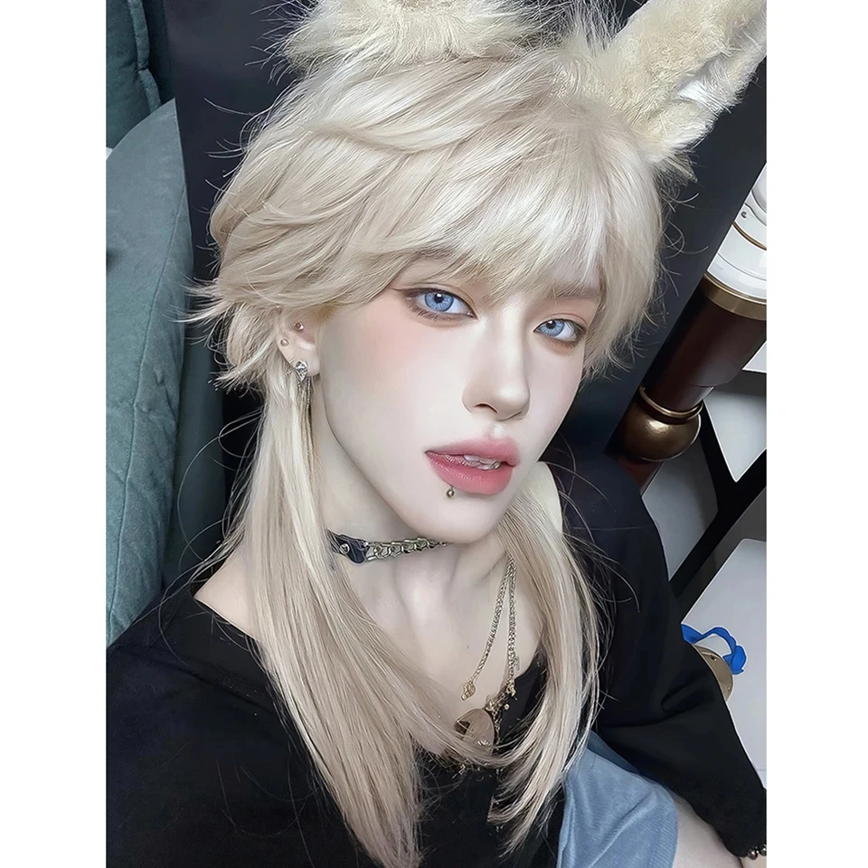 Synthetic Color Wavy Wig for Cosplay and Daily Use