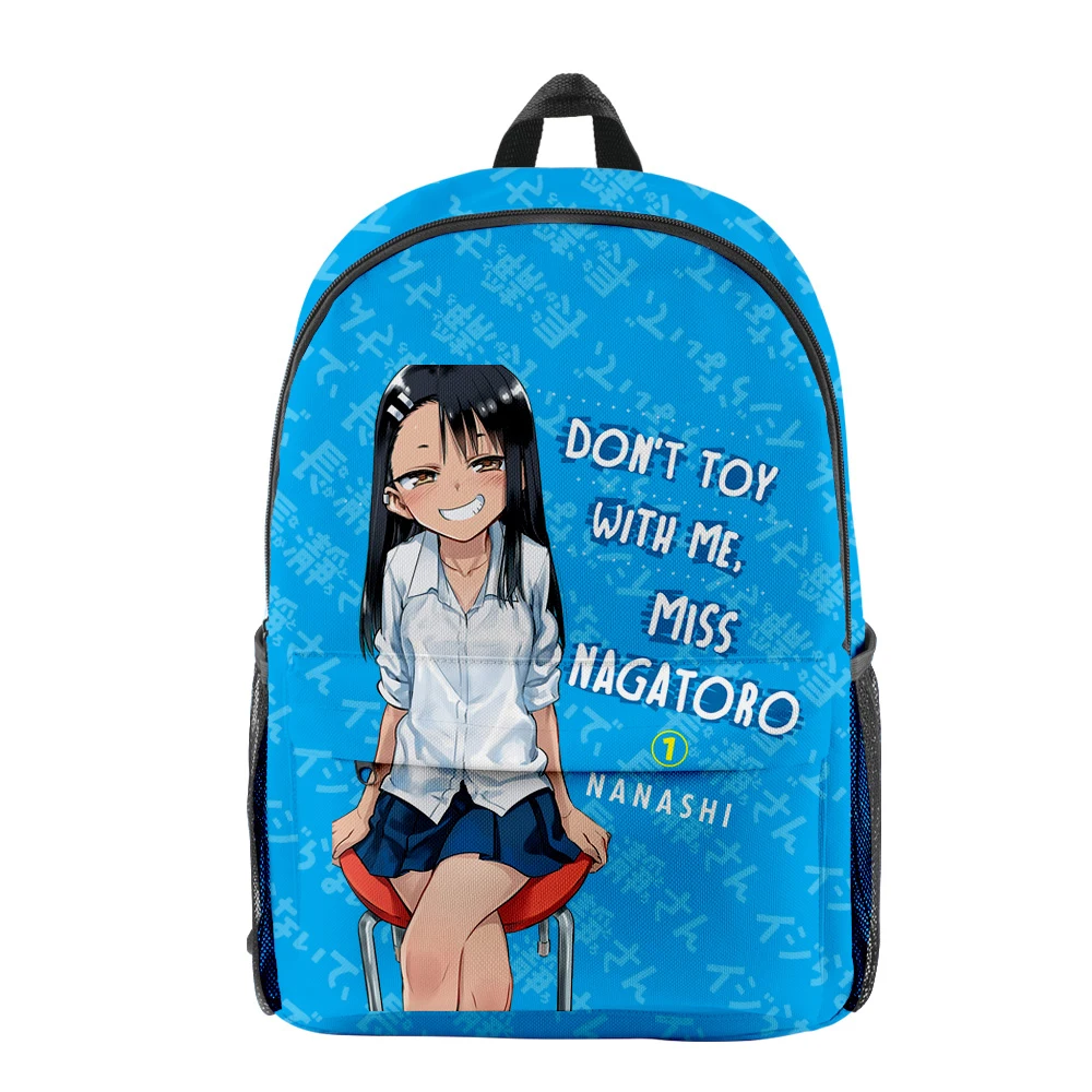 Classic Popular Funny nagatoro pupil Bookbag Notebook Backpacks 3D Print Oxford Waterproof Boys/Girls Casual Travel Backpacks