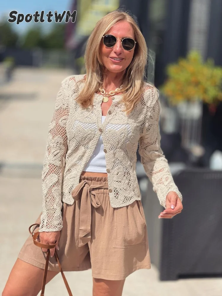 Fashion Women Blouse Blusa New Elegant Lace Hollow Out Casual Circle Shirts Women Blusas Camisa Feminina Tops Blusa Feminino