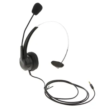 Cuffie per telefono con cavo con microfono, cuffie monaurali con isolamento acustico da 3.5mm per smartphone