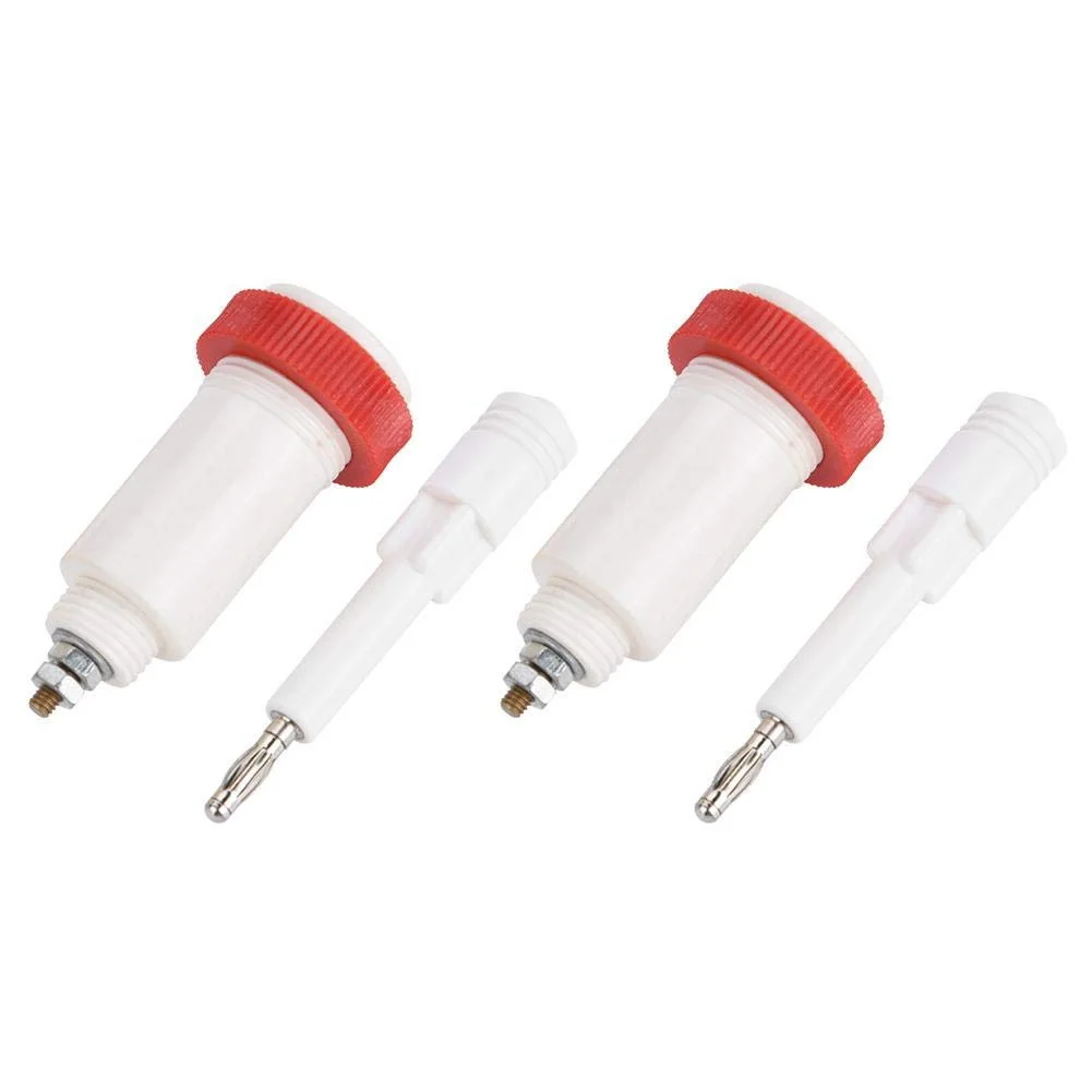 2 Pairs 4 mm Banana Cross Jack 10Kv-30Kv High Voltage Connector Plug and Socket Power Supply Test Instrument