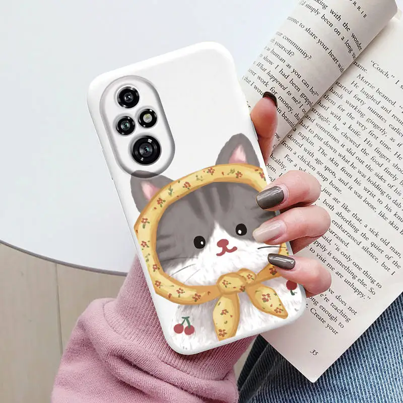 Cute Black Cat Cartoon Case - Soft Back Shell Cover