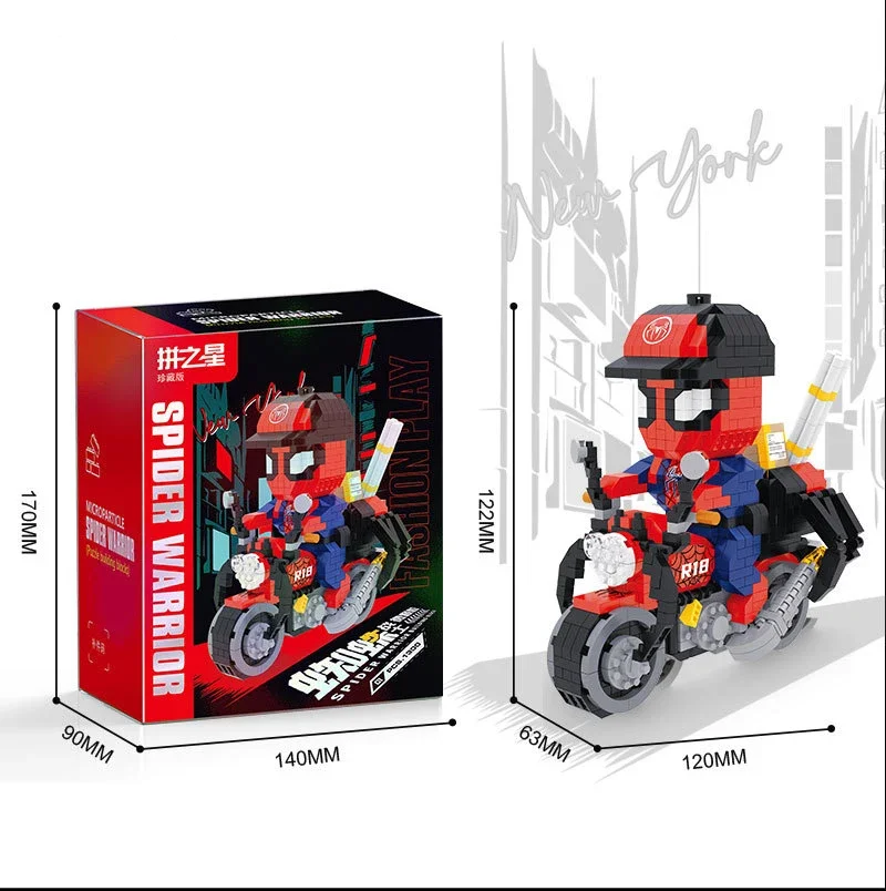 thumbnail image 1 of Figuras de bloques de construcción en miniatura de Batman, superhéroes de motocicletas de DC Superman, modelo de rompecabezas 3D, miniladrillos de película, juguetes para niños, regalos, 1 of 5