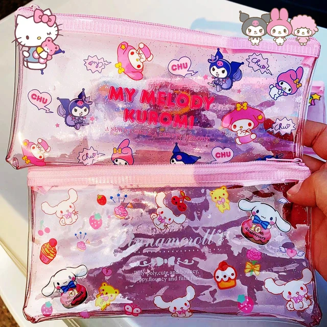 Kawaii Sanrio Hello Kitty Kuromi Cinnamoroll Pencil Case High Capacity  Student Stationery Storage School Supplies Girls Gifts - AliExpress