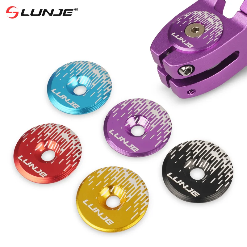 Bicycle Headset Cap Burnt MTB Road Bike Stem Headset Top Cover with Screw for 28.6mm Fork Head Tube Cycling Accessories bicycle head cap
