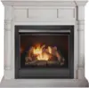 Dual Fuel Ventless Gas Fireplace System with Mantle, Remote Control, 9 Fire Logs, Use with Natural Gas or Liquid Propane 1
