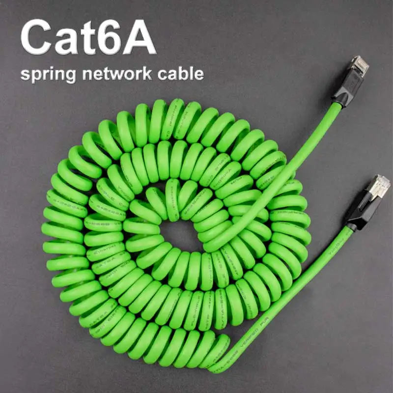 Kilomega-cabo de Rede com Cabo Ethernet Blindado Câmera Cat6a Rj45 Linha Pur Industrial de Núcleos m 3m 5m Mola