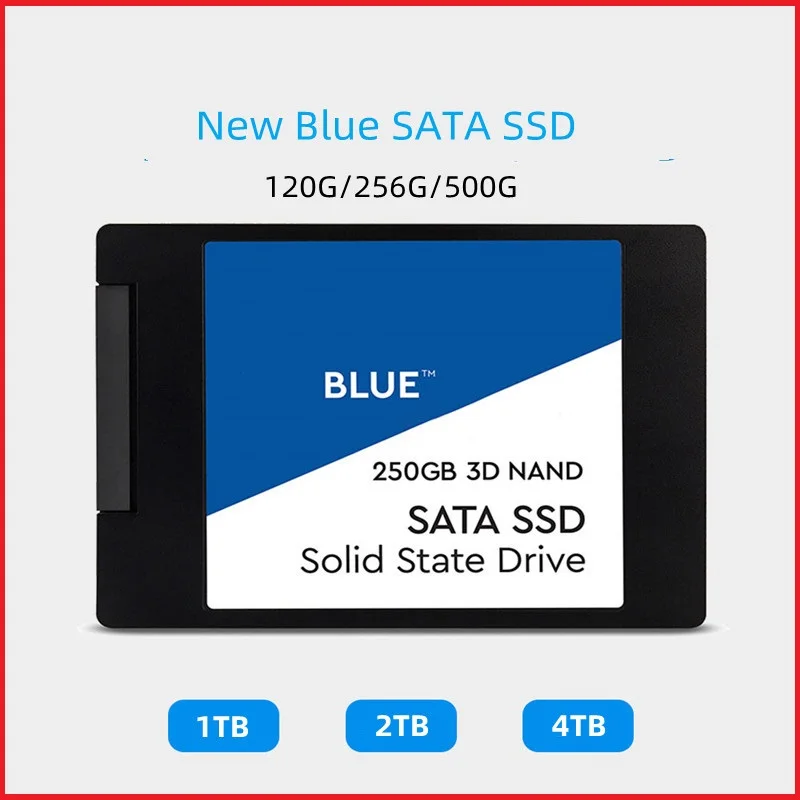 Nuovo Ssd Blu 250Gb Disque Interno A Stato Solido 500Gb 1Tb 2Tb 3D Nand Sata3 2.5 "Ssd Per Laptop Notebook Pc