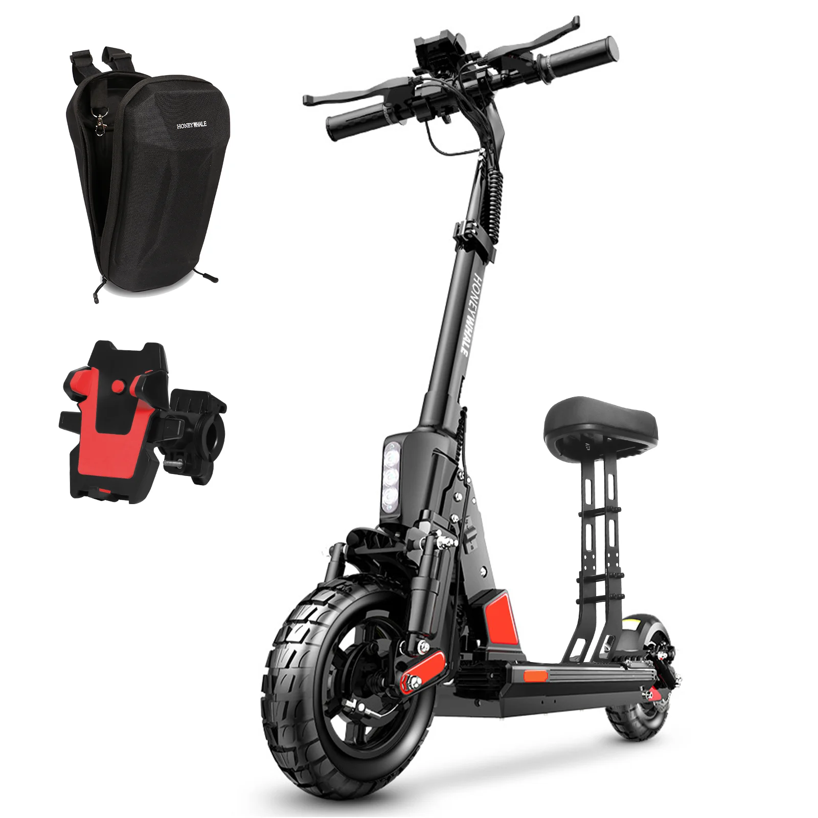 HONEYWHALE C1 Adult Electric Scooter with Seat, 500W Brushless Motor, to Mexico