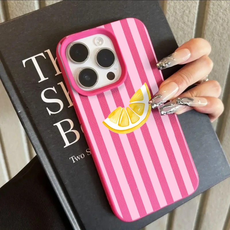 Fruits Lemon Silicone Soft Lychee Phone Case Cover