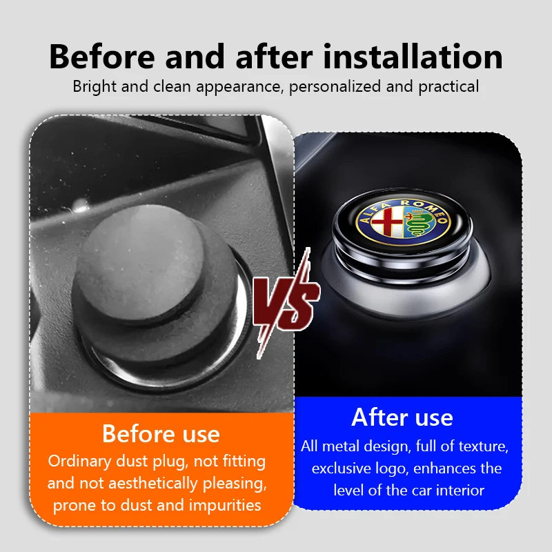 Auto Logo DustProof Car Cigarette Lighter Cover Decoration Cap